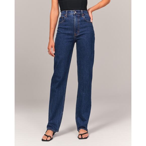 Abercrombie & Fitch Women's Skinny Jeans - Dark Blue - Picture 1 of 8